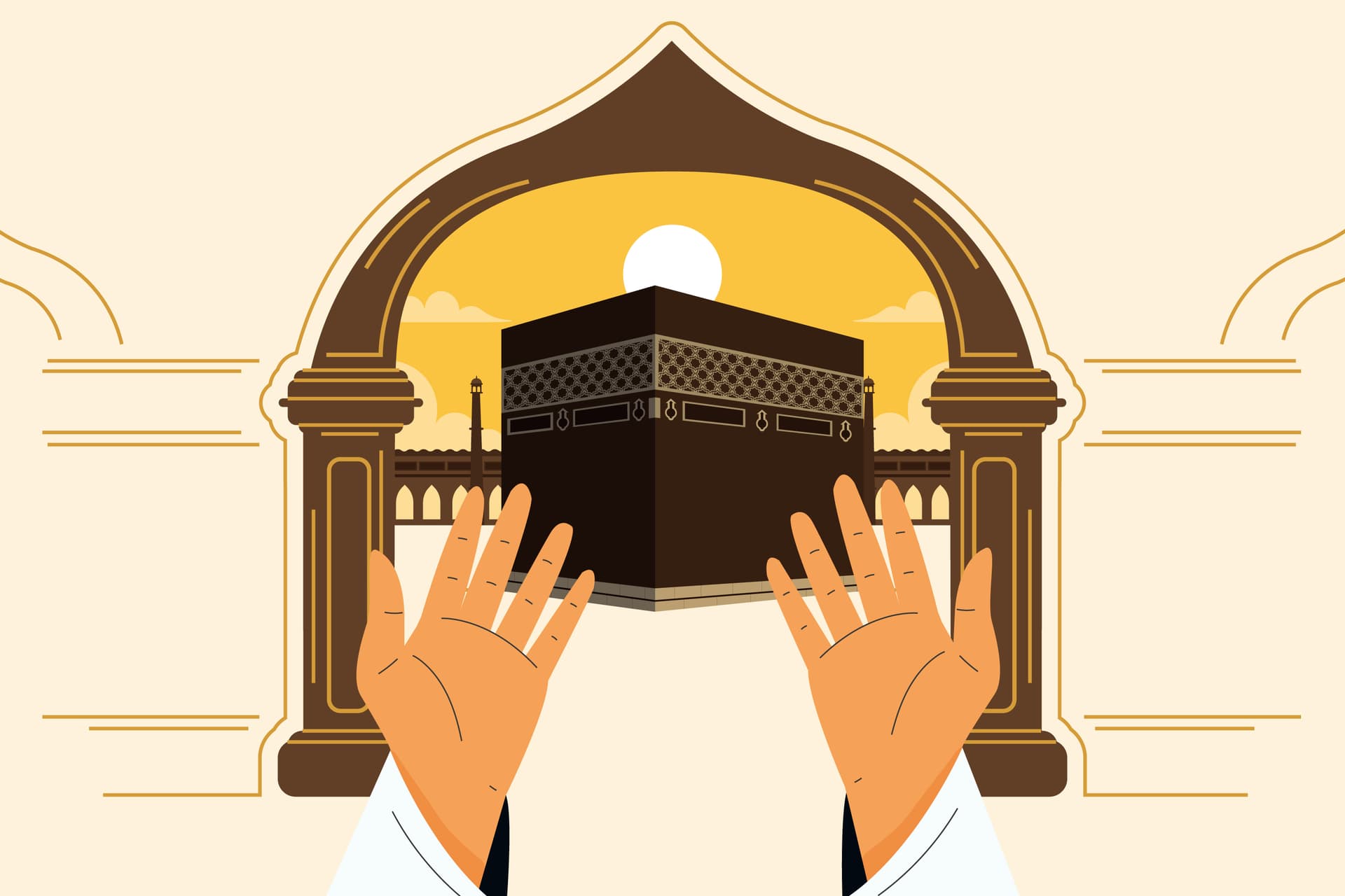 Pilgrims at Masjid Al-Haram with Mufti Travels